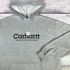 Vintage 1990s Carhartt Spell Out Big Logo Hoodie size Men's Large Sweatshirt