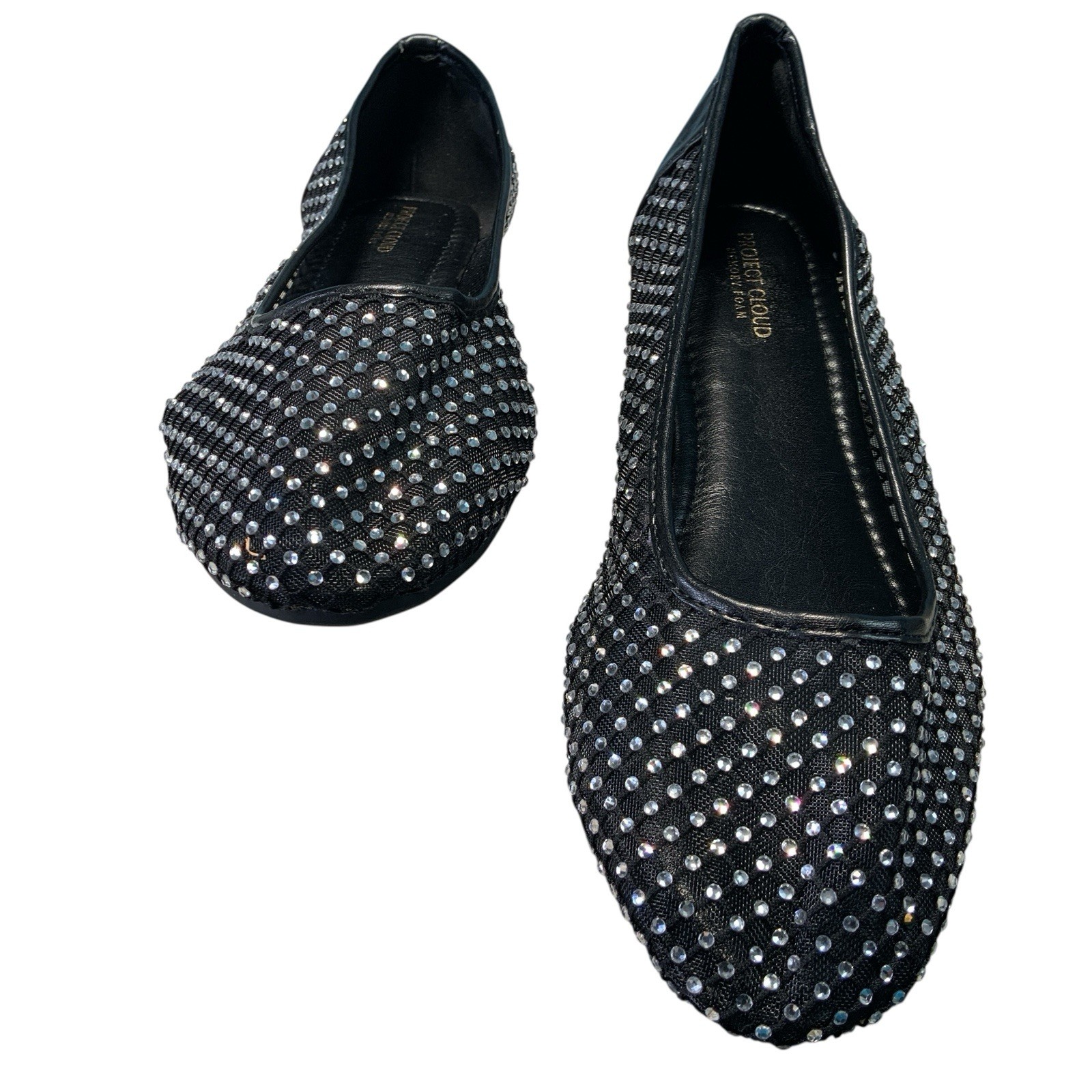 Project Cloud Size 8.5 Mesh Micro Rhinestone Flat… - image 2