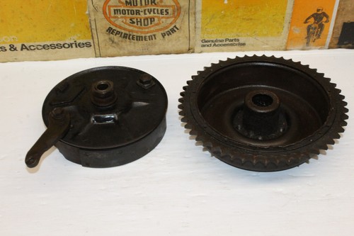 Harley Knucklehead UL Panhead Rear Brake Drum Shoes Sleeve 41650-37 & 41401-37