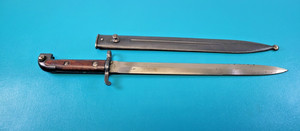WWI Swedish Model 1914 Rifle Bayonet EJ/AB + Locking Scabbard Regt Marks TR005