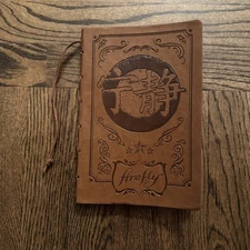 Loot Crate QMX Firefly/Serenity Brown Faux Leather Blank Journal/Notebook Emboss