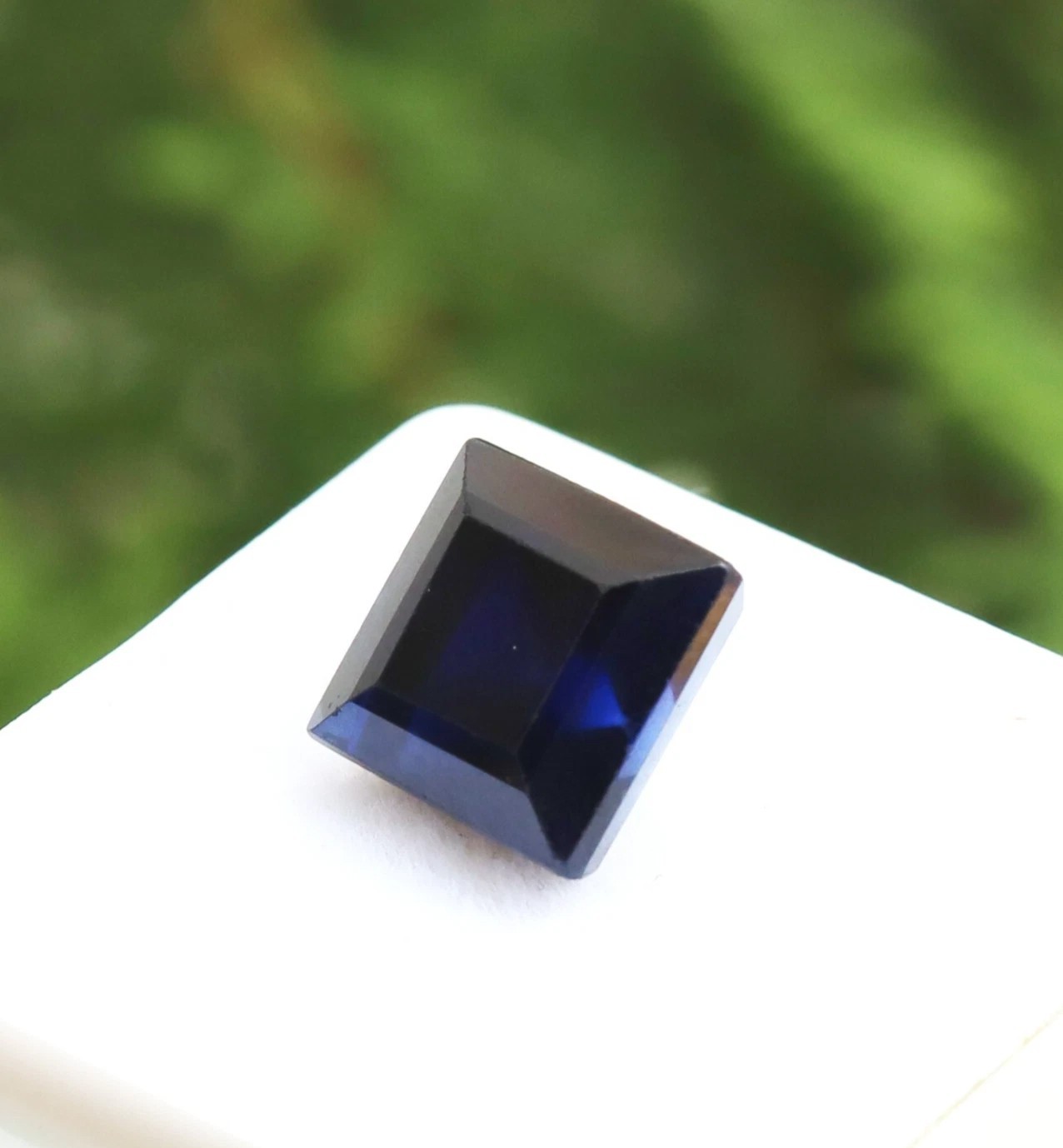 6 Ct Loose Gemstone Blue Sapphire Natural Certified Princess Cut Best Offer - Image 6