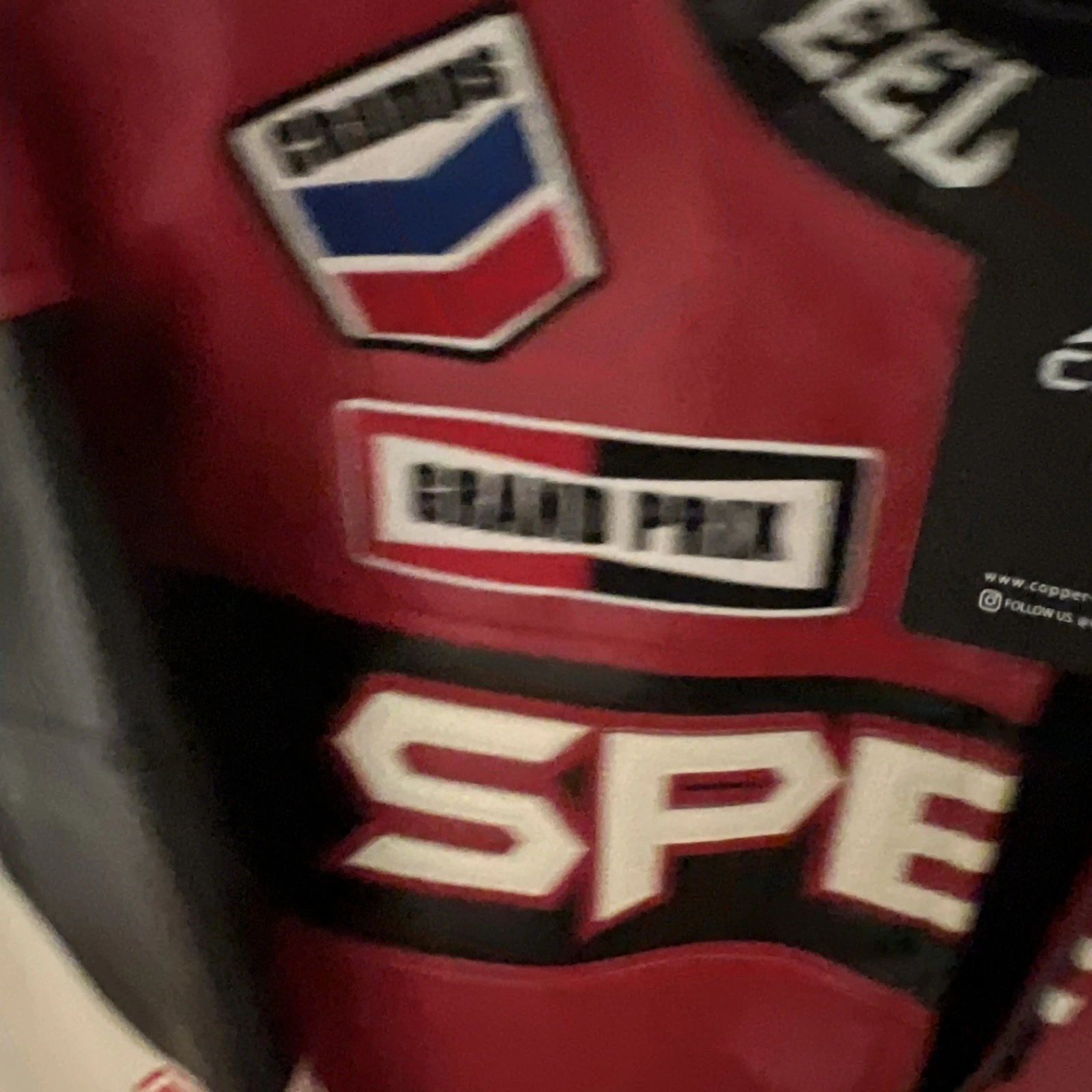 Team Speed Freak PU Men's Copper Rivet 90 Red Racing Jacket Sz Large NWT Zipper image 10