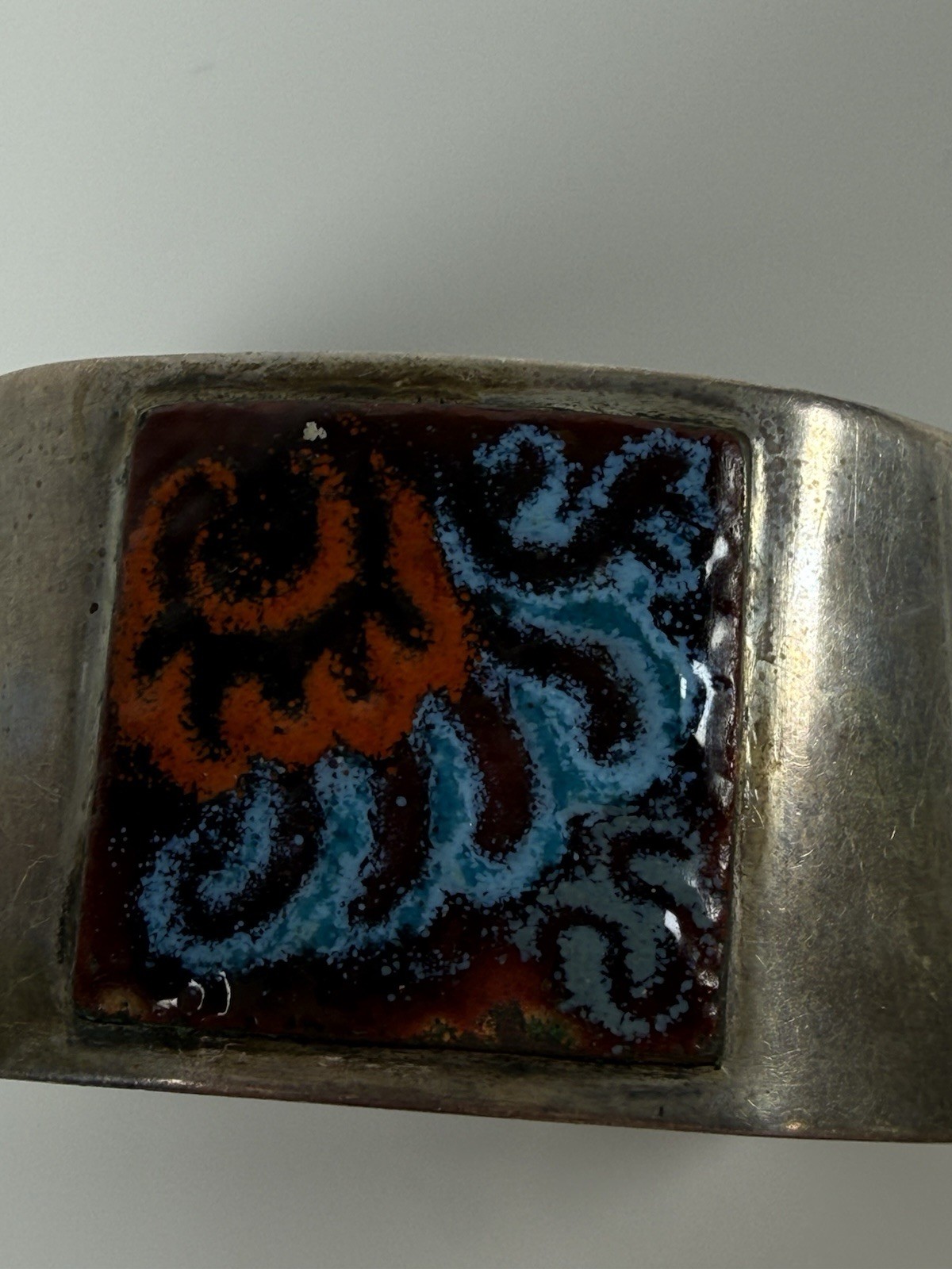 VTG Solid Sterling Silver Cuff Bracelet Wide 6.5”… - image 5