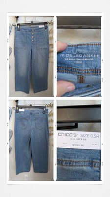 CHOOSE FROM NWT SZ 0.5R Chico's High Rise Straight Leg OR Wide Leg Ankle