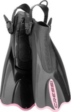 Cressi Palau SAF Black Pink S/M Adjustable Snorkeling Swim Fins