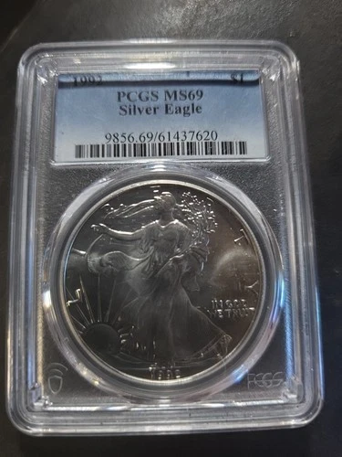 1992 $1 American Silver Eagle MS69 PCGS