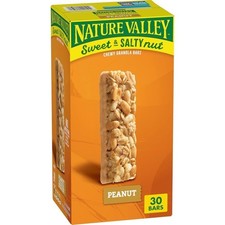 Sweet Salty Peanut Chewy Granola Bars Bulk 30 Count, 36 oz Box