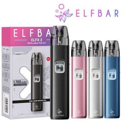 Elfbar - Elfx 2 E-Zigaretten Set | 30 W | 1000mAh | AFC | 2 ml | E-Zigarette