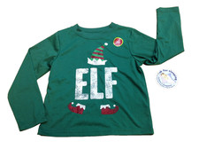 Family Pajamas Kids Elf Pajama Top in Green Size 4 to 5