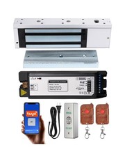 Smart Door Access Control System 1200lbs Magnetic Lock Kit with Tuya App  Re...