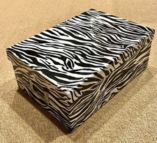 Photo/Storage Box 11" x 8" x 5" deep zebra stripe design, holds 1100 photos
