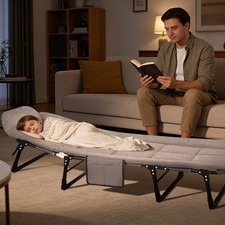 Sturdy 8-Leg Folding Camping Cot with Mattress Pillow 500lb Support for Travel