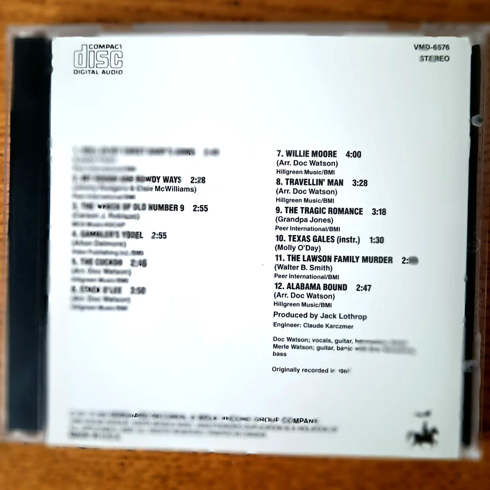 Doc & Merle Watson      CD        Ballads from Deep Gap - Bild 2 von 2