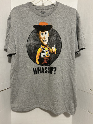 Toy Story T-Shirt Woody Thumbs Up Whassup Size  Adult Large Classic Kids Movie