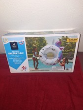New Member's Mark Oversized Inflatable Pool Float Unicorn 66in 56in 22in