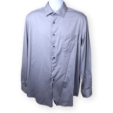 Van Heusen Flex Gray Mens Button Down Shirt 17