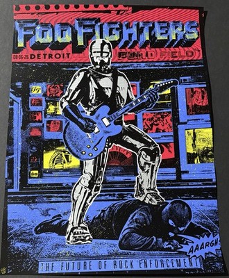 FOO FIGHTERS DETROIT ROBOCOP POSTER 8/6/2026 #535 /635 FORD FIELD EVERHART