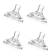 4 PCS Transparent Soft Silicone Baby Bottle Nipples For 612 Months