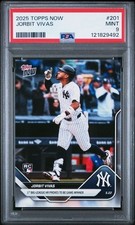 2025 Jorbit Vivas #201 RC Rookie New York Yankees Topps Now PSA 9 MINT