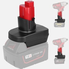 Adapter for Dewalt 20V  Milwaukee 18V Battery Convert to Milwaukee 12V Tools