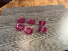 Mattel Barbie Doll Dish Set Plates Cups Glasses 8 Piece Set Lot  1