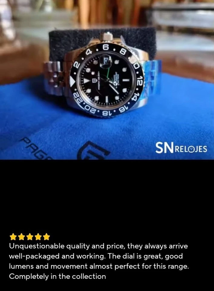 Luxury GMT Men Mechanical Wristwatch Sapphire Glass Stainless 100M waterproof - Image 2 of 4