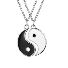 Yin Yang Pendant Necklace for Girlfriend Couples Matching Best Friend Friendship
