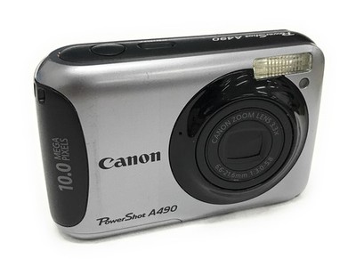 Canon PowerShot A490 10MP Digital Camera 3.3x Optical Zoom 2.5'' LCD Silver