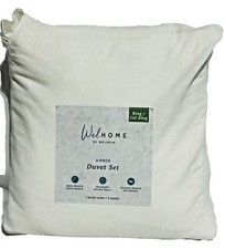 WelHome Cotton Linen Relaxed Duvet Cover, 3 piece Set King