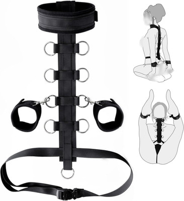 Bondaged Restraints Sex Spreaders Queen Bed Set for Women Submissive Kit Tied U