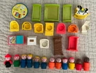 VINTAGE LOT OF FISHER PRICE LITTLE PEOPLE & ACCESSORIES WOOD PLASTIC