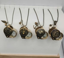 30× Jewelers Loupe Necklace Magnifier Loop Magnifying Glass Jewelry Silver Gold