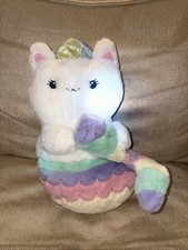 FAO Schwarz Glow Brights Mermaid Cat Meowmaid Lights Sounds Plush Works EUC