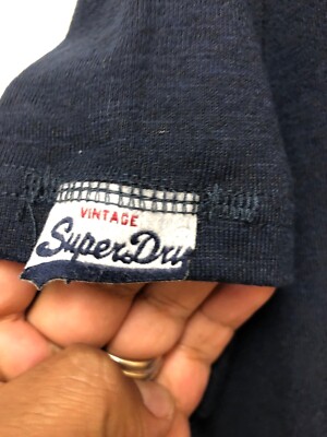 REAL SUPERDRY Orange Label Navy Blue Japan T-Shirt Large NWOT | eBay