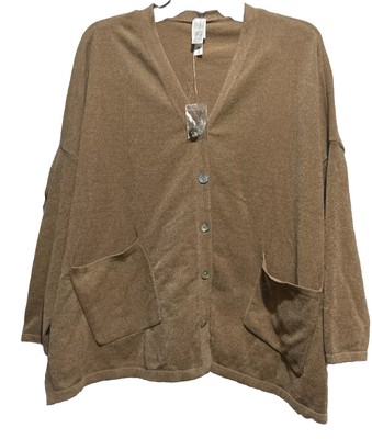 Wynn Soft Chenille Long Sleeve Button Up Sweater. Blush Color Women s XS NWT