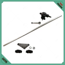 Vega Steering Box + 36" DD Steering Shaft Pitman Arm Black U-Joints & Bracket