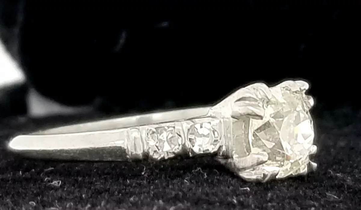 Antique mine 2024 cut diamond ring