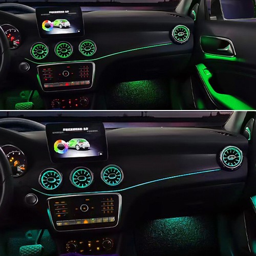 For Mercedes-Benz CLA W117 12 Colors Air Vent Ambient Light Atmosphere Lamp Trim - Afbeelding 12 van 15