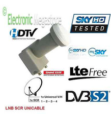 LNB SCR CERTIFICATO SKY - ILLUMINATORE SCR UNICABLE PER SKY CON FILTRO LTE