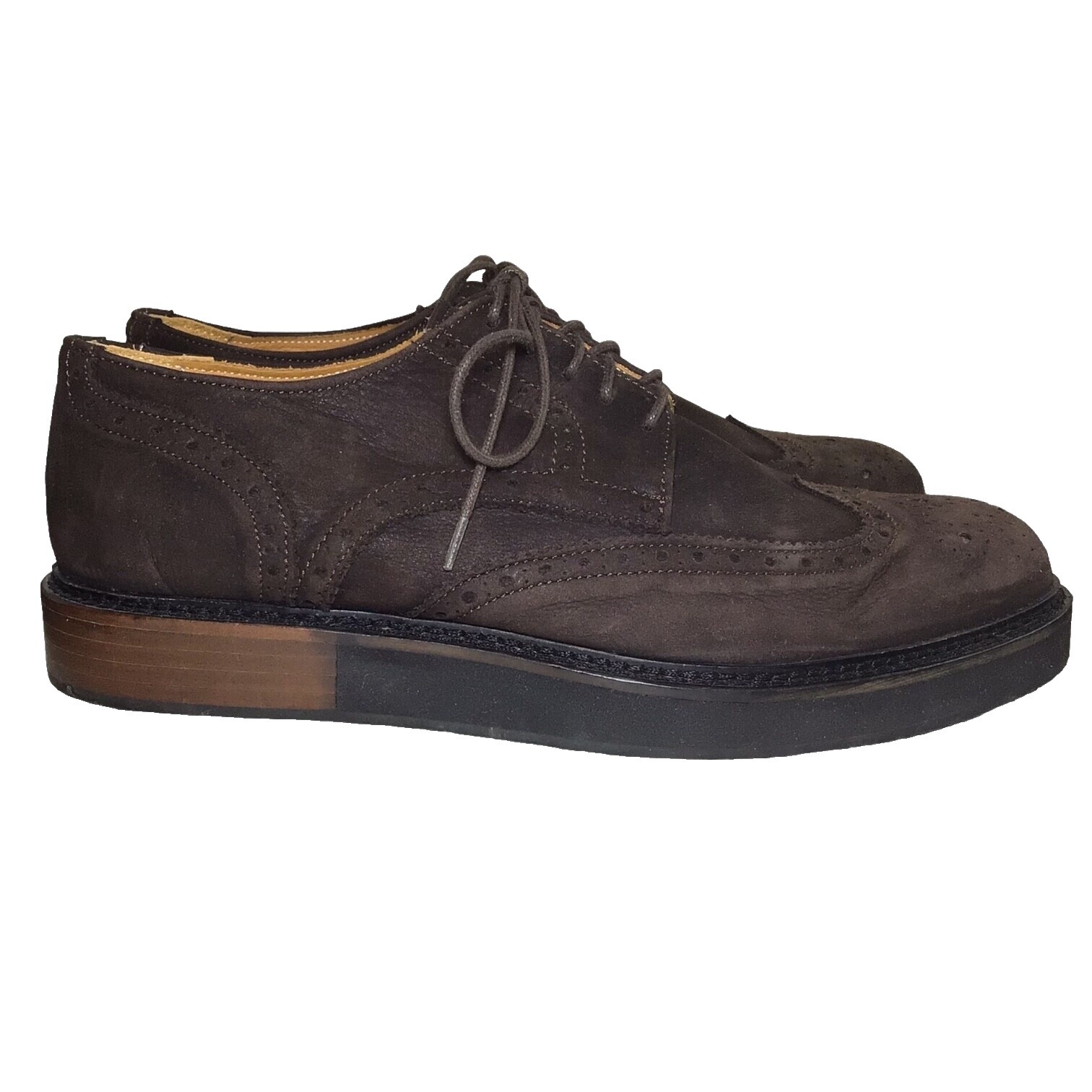 Vintage 90s Gino Rossi Weekend Leather Shoes Men 11M Olive Green Distressed Beat Green Leather Upper Dress Shoes for Men for sale | eBay main image 2