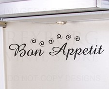 Wall Decal Sticker Quote Vinyl Art Mural Letter Bon Appetit French Kitchen KI29