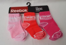 Reebok Girl's 6 Pack Low Cut Toddler Socks Size 6-12 Months - NWT