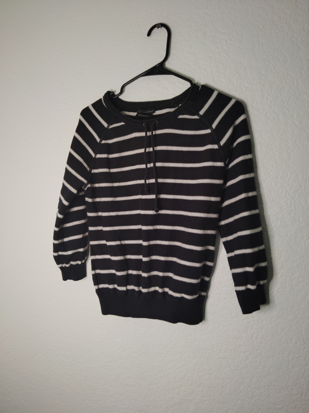 Grace Elements Roll Tab Slv Pullover Stripe Sweat… - image 1