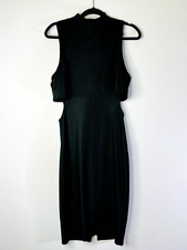 Estam Women's Black Sleeveless Cocktail Dress with Cut-out on Sides Size Large