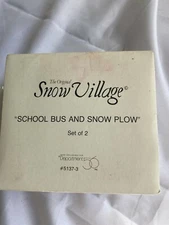 NEW Department 56 The Original Snow Village "School Bus and Snow Plow" #5137-