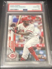 2020 Topps Aristides Aquino RC ROOKIE CARD #20 GRADED PSA 10 GEM MINT C2