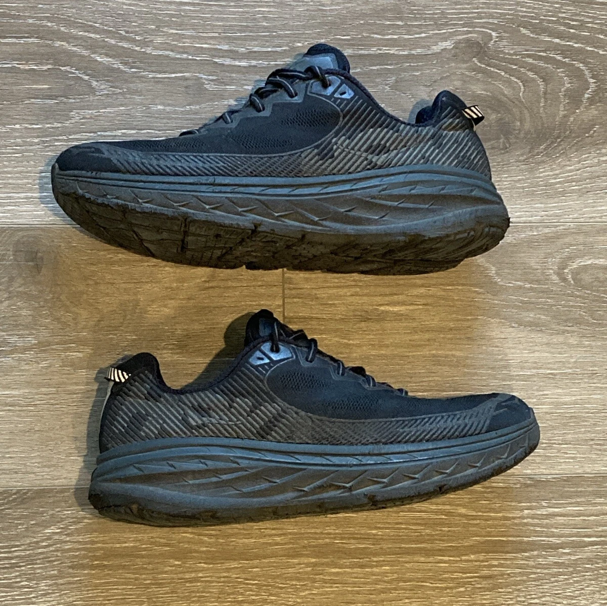 Hoka One One All Black M Bondi 5 Running Shoes Mens Size 14 Extra Wide 2E