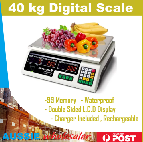 5x Kitchen Digital Electronic Scale 40KG Shop Weight Scales Food Whit - Picture 1 of 4