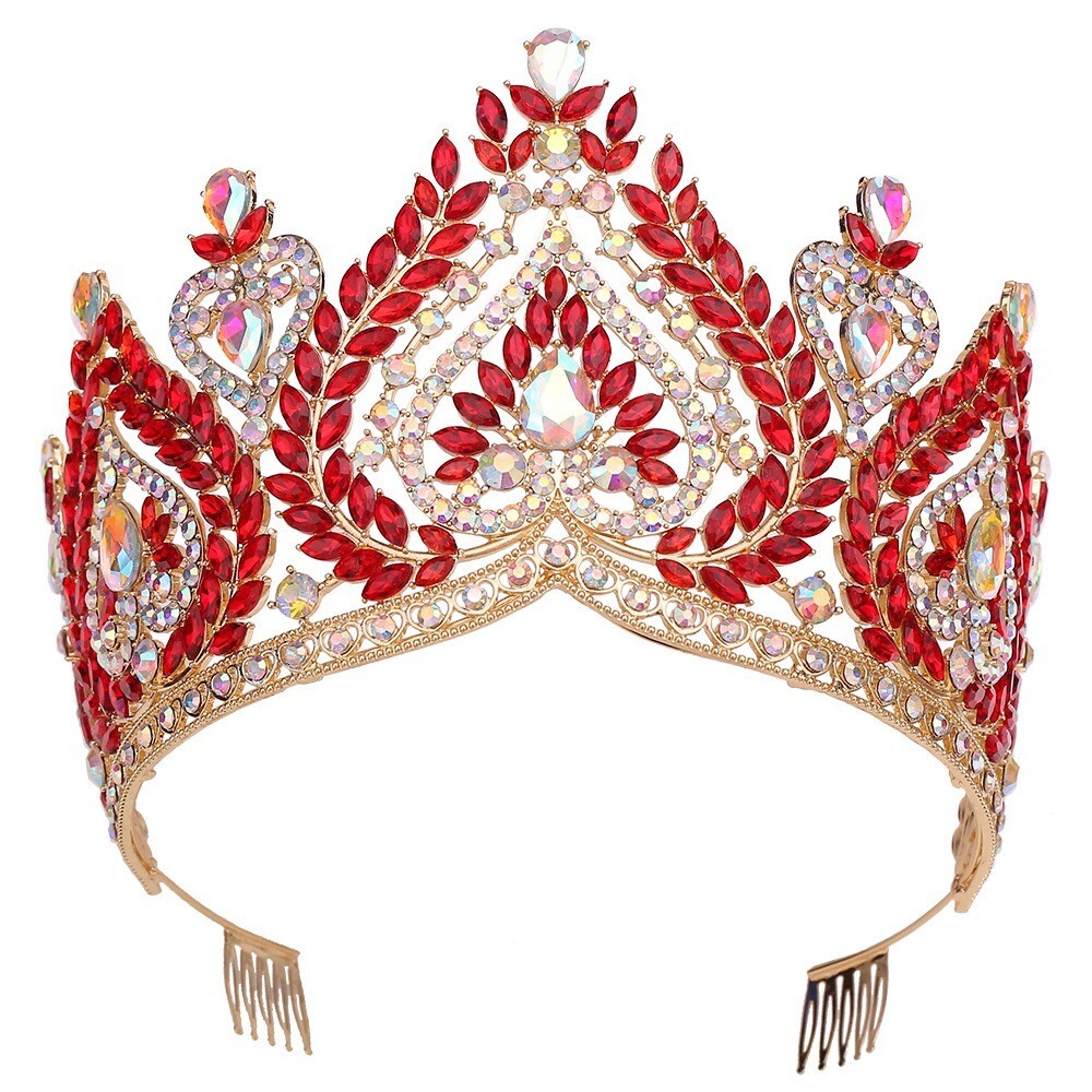 Queen of Spades, Red Crystal Crown, Gold Comb Crown, Pageant  display picture 1